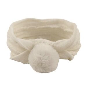 Addie & Tate Toddler Faux Fur Pom Cable Headband Ivory New with Tags Soft Sweet